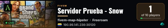 Servidor Prueba - Snow live status badge