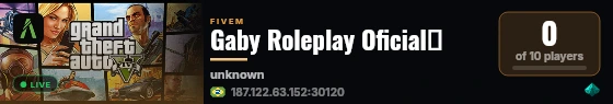 Gaby Roleplay Oficial🌈 live status badge