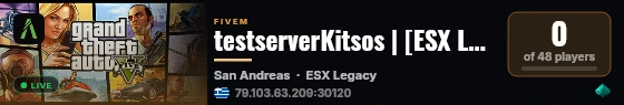 testserverKitsos | [ESX Legacy] live status badge