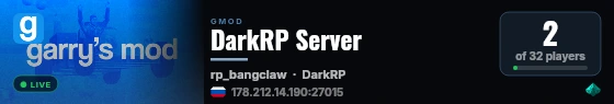DarkRP Server live status badge