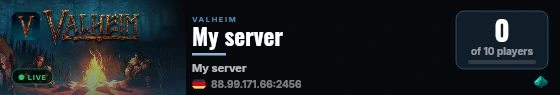 My server live status badge