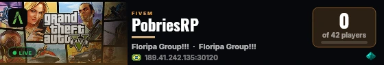 PobriesRP live status badge