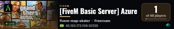 [FiveM Basic Server] Azure live status badge