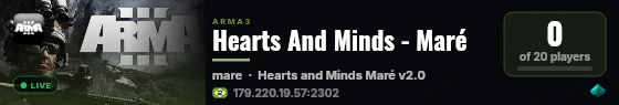 Hearts And Minds - Maré live status badge