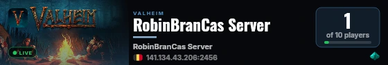 RobinBranCas Server live status badge