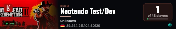 Neotendo Test/Dev live status badge