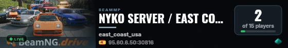 NYKO SERVER / EAST COAST / POLICE / TRAFFIC / VANILLA SESSION / discord.gg/zRQEDXTexS live status badge
