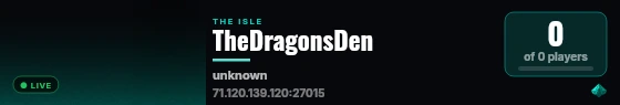 TheDragonsDen live status badge