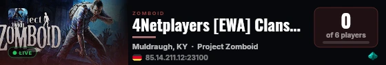 4Netplayers [EWA] Clanserver Hardcore live status badge