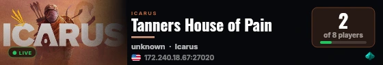 Tanners House of Pain live status badge