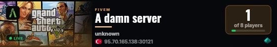 A damn server live status badge