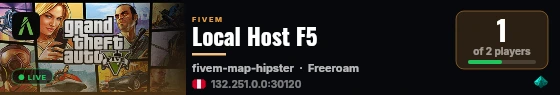 Local Host F5 live status badge