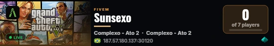 Sunsexo live status badge