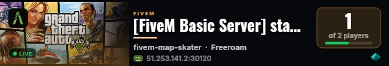 [FiveM Basic Server] standalone live status badge