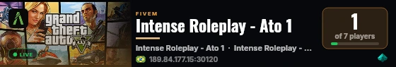 Intense Roleplay - Ato 1 live status badge