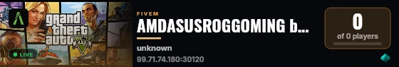 AMDASUSROGGOMING built with Qbox Project by The Community! live status badge