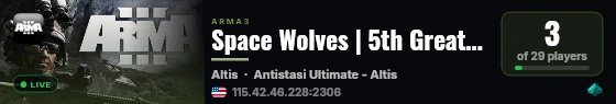 Space Wolves | 5th Great Company live status badge