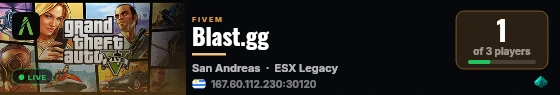 Blast.gg live status badge