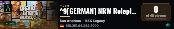 ^9[GERMAN] NRW Roleplay live status badge