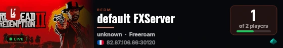 default FXServer live status badge