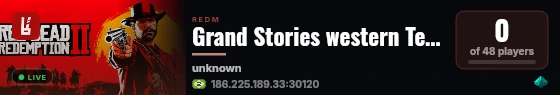 Grand Stories western Text Roleplay live status badge