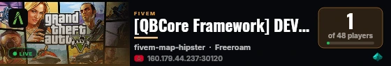 [QBCore Framework] DEVVVV live status badge