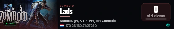 Lads live status badge