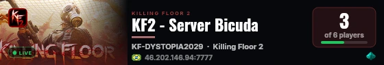 KF2 - Server Bicuda live status badge
