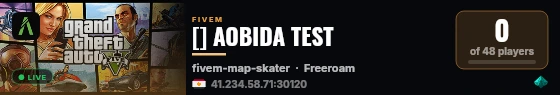 [] AOBIDA TEST live status badge