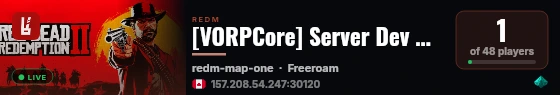 [VORPCore] Server Dev RedM live status badge