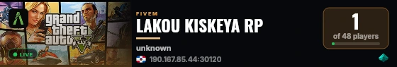 LAKOU KISKEYA RP live status badge