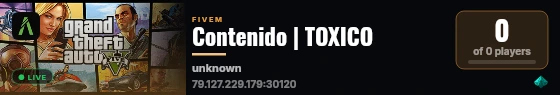 Contenido | TOXICO live status badge
