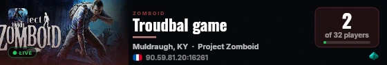 Troudbal game live status badge