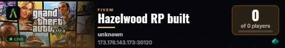 Hazelwood RP built live status badge