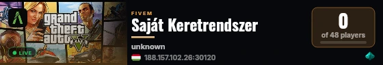 Saját Keretrendszer Szerver live status badge