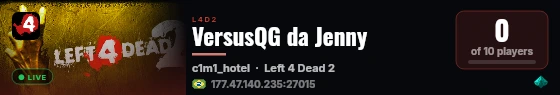 VersusQG da Jenny live status badge