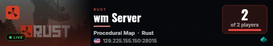 wm Server live status badge