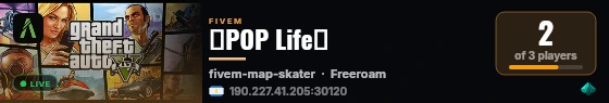 🔥POP Life🔥 live status badge