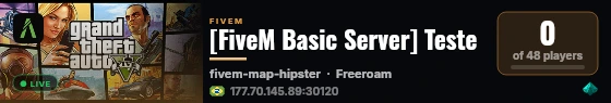 [FiveM Basic Server] Teste live status badge