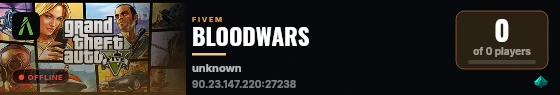 BLOODWARS live status badge