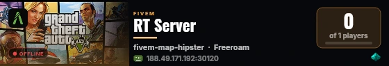 RT Server live status badge