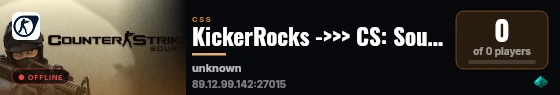 KickerRocks ->>> CS: Source Server live status badge