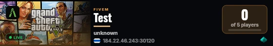 Test live status badge
