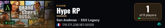 Hype RP live status badge