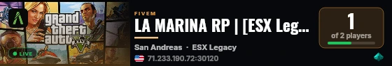 LA MARINA RP | [ESX Legacy] live status badge