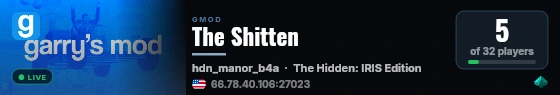 The Shitten live status badge