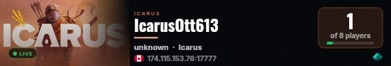 IcarusOtt613 live status badge