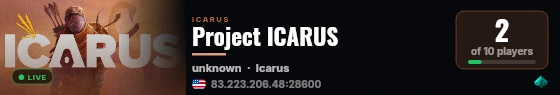Project ICARUS live status badge