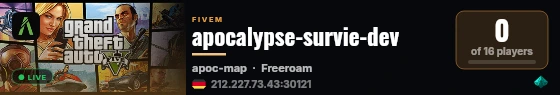 apocalypse-survie-dev live status badge