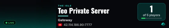 Teo Private Server live status badge